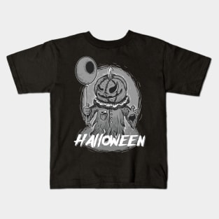 Halloween Pumpkin Scarecrow Kids T-Shirt